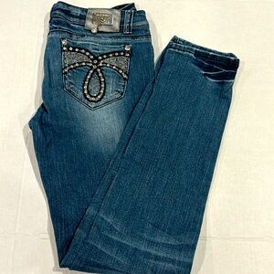 LA Idol low rise blue light wash denim Jeans